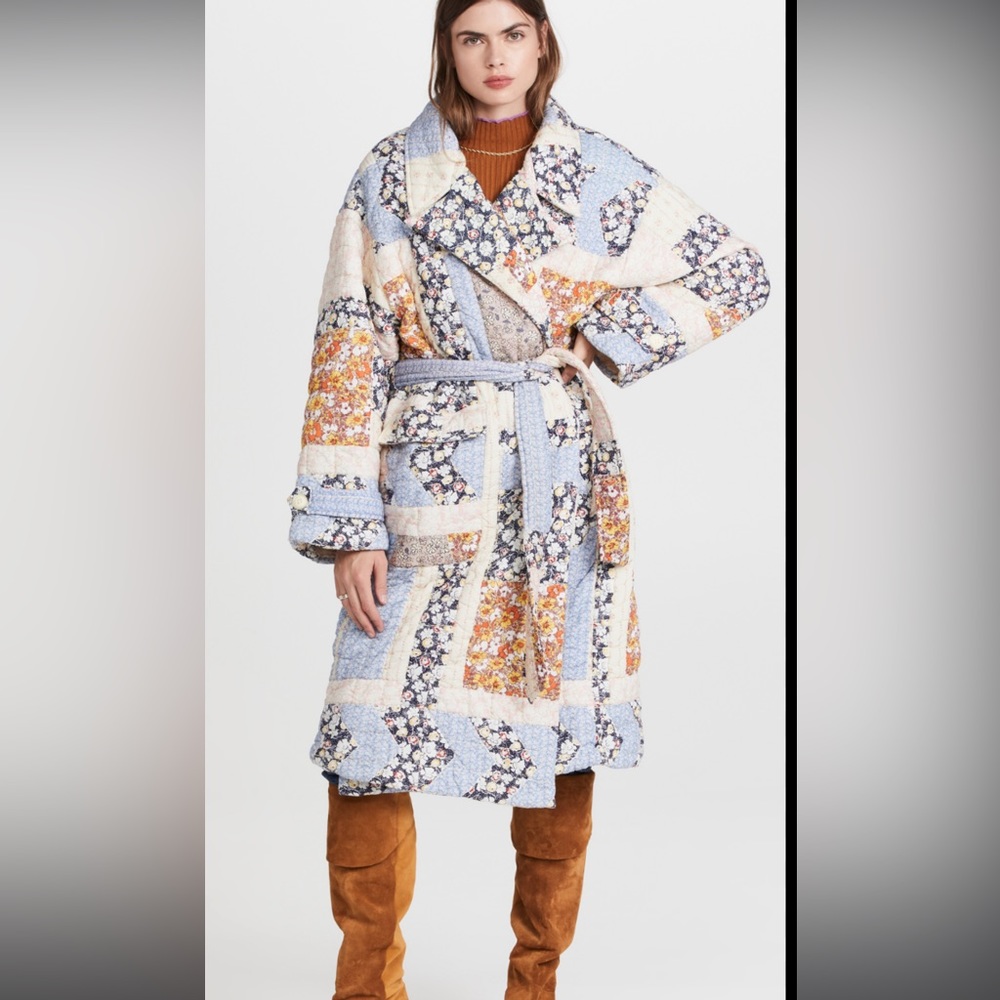 Sea New York Long Sydney Patchwork Jacket XS
